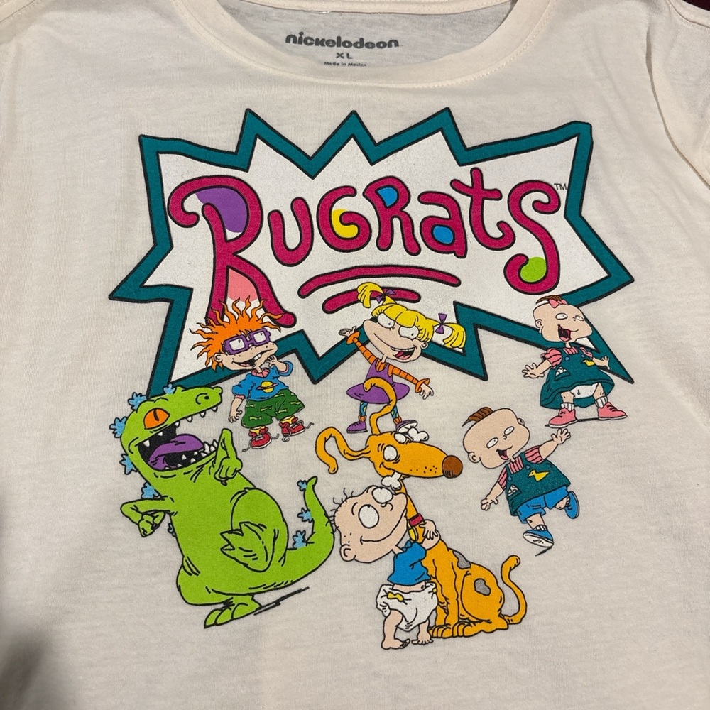 Nickelodeon Rugrats Cream Tee with Colorful Characters